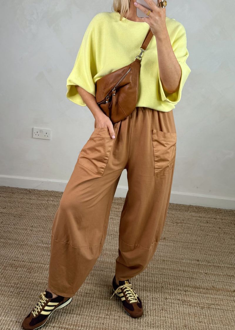Moda casual pants - tan-The Style Attic