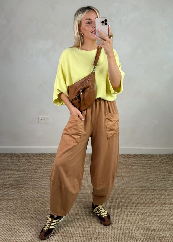 Moda casual pants - tan-The Style Attic