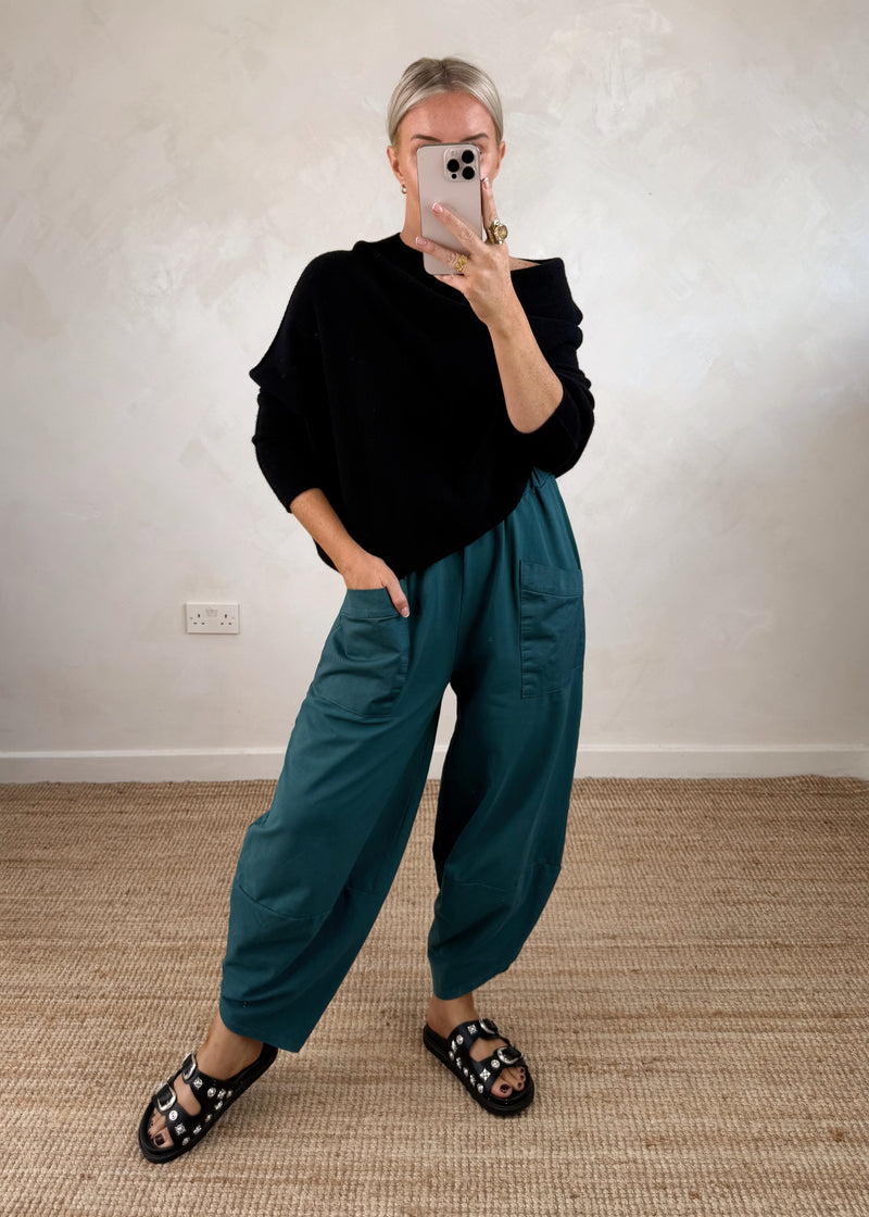Moda casual pants - teal-The Style Attic