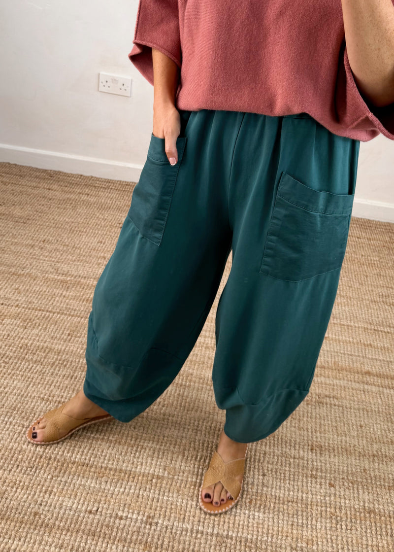 Moda casual pants - teal-The Style Attic