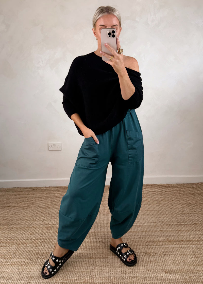 Moda casual pants - teal-The Style Attic