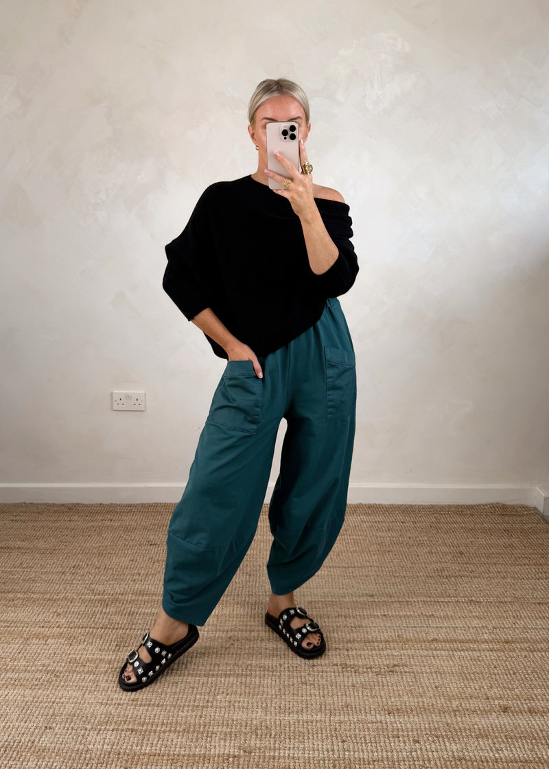 Moda casual pants - teal-The Style Attic