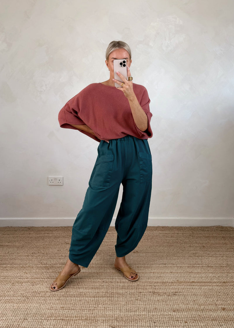 Moda casual pants - teal-The Style Attic