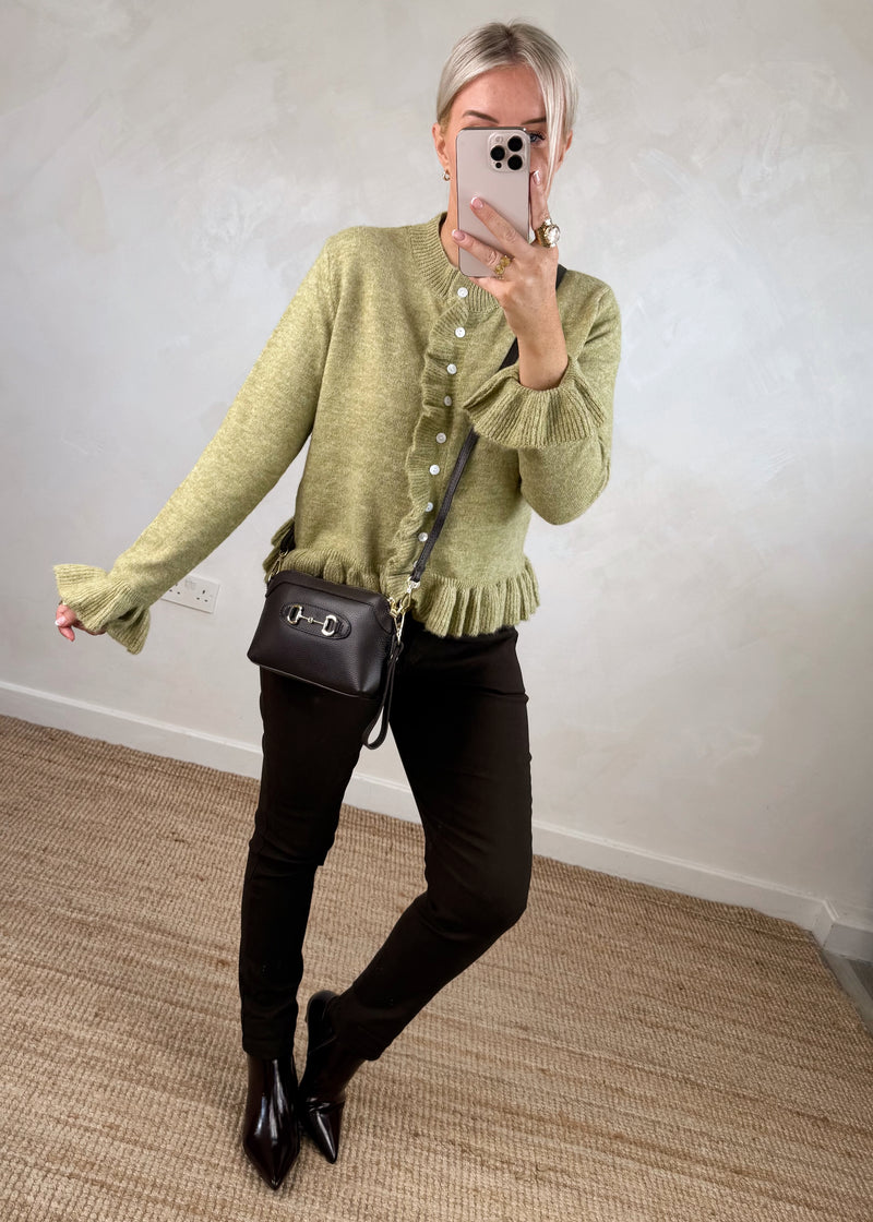 Mollie ruffle knit - pistachio-The Style Attic