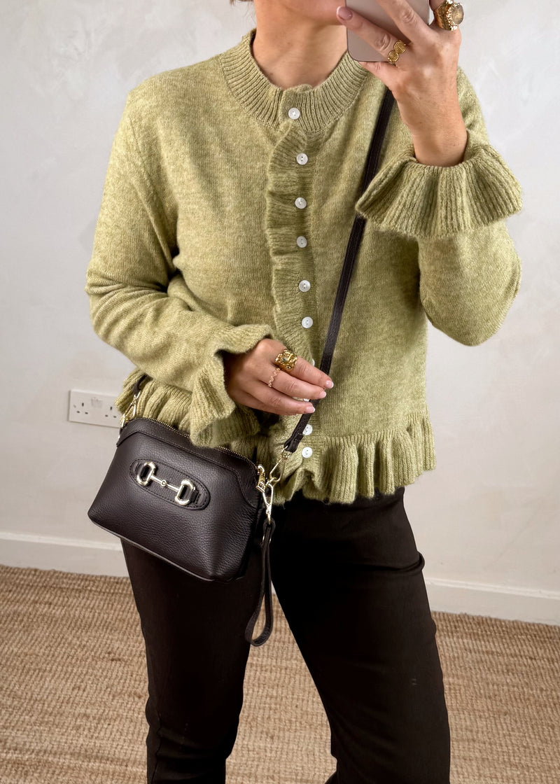 Mollie ruffle knit - pistachio-The Style Attic