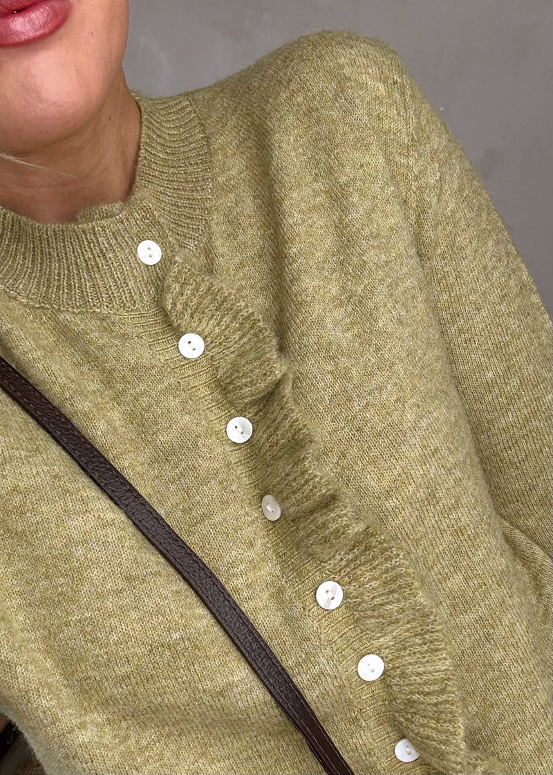 Mollie ruffle knit - pistachio-The Style Attic