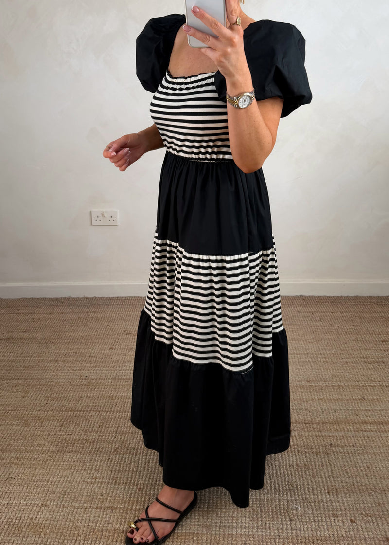 Mono puff sleeve maxi dress – The Style Attic