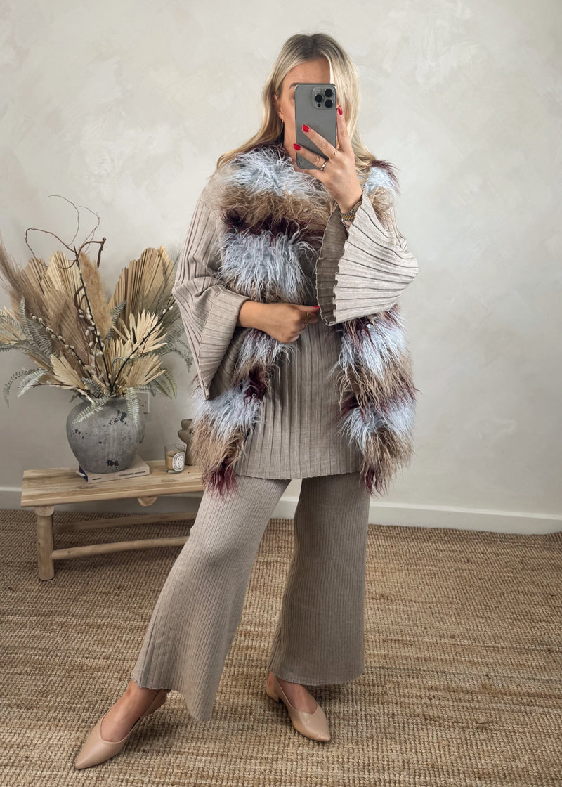 Mossy fur gilet-The Style Attic