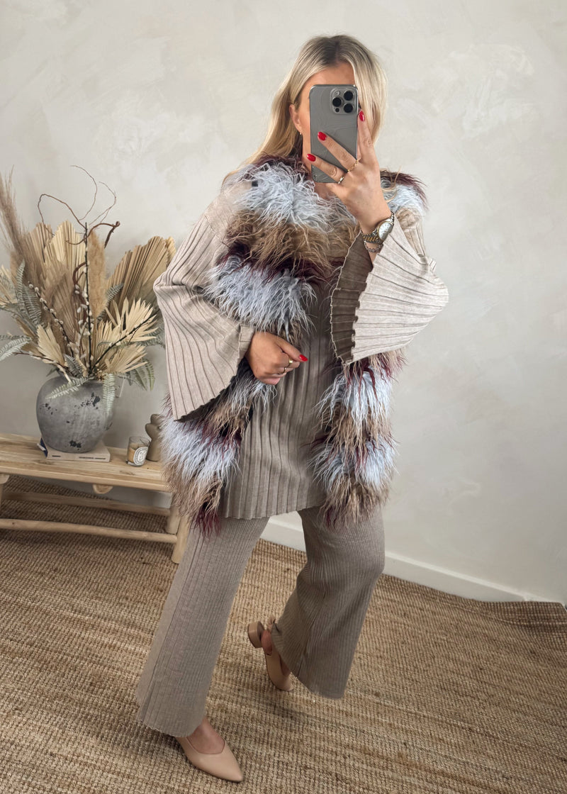 Mossy fur gilet-The Style Attic