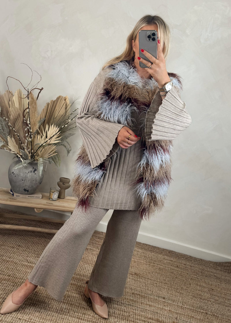 Mossy fur gilet-The Style Attic