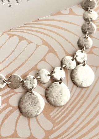 Multi disc necklace - Silver-The Style Attic