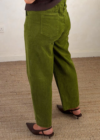 Mylie corduroy barrel leg trouser - Apple size 1-The Style Attic