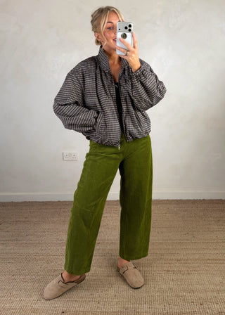 Mylie corduroy barrel leg trouser - Apple size 1-The Style Attic
