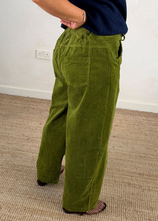 Mylie corduroy barrel leg trouser - Apple size 2-The Style Attic