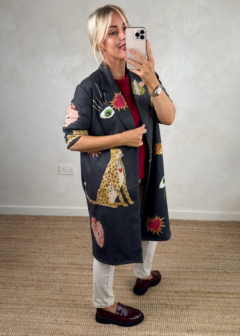 Mystical longline blazer-The Style Attic