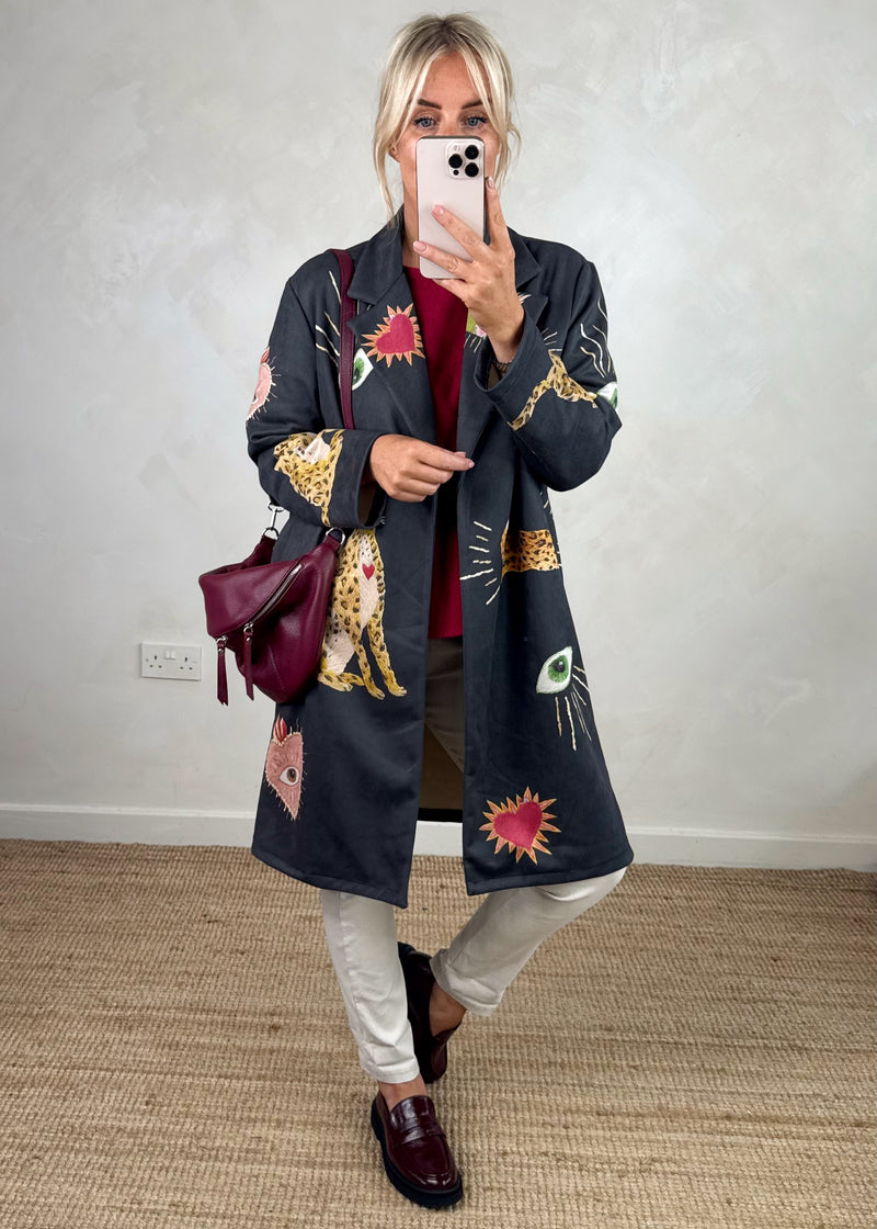 Mystical longline blazer-The Style Attic