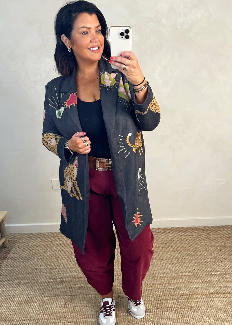 Mystical longline blazer-The Style Attic