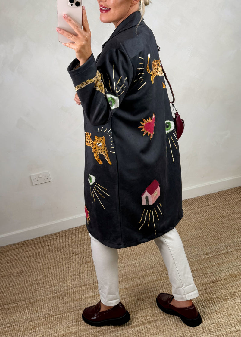 Mystical longline blazer-The Style Attic