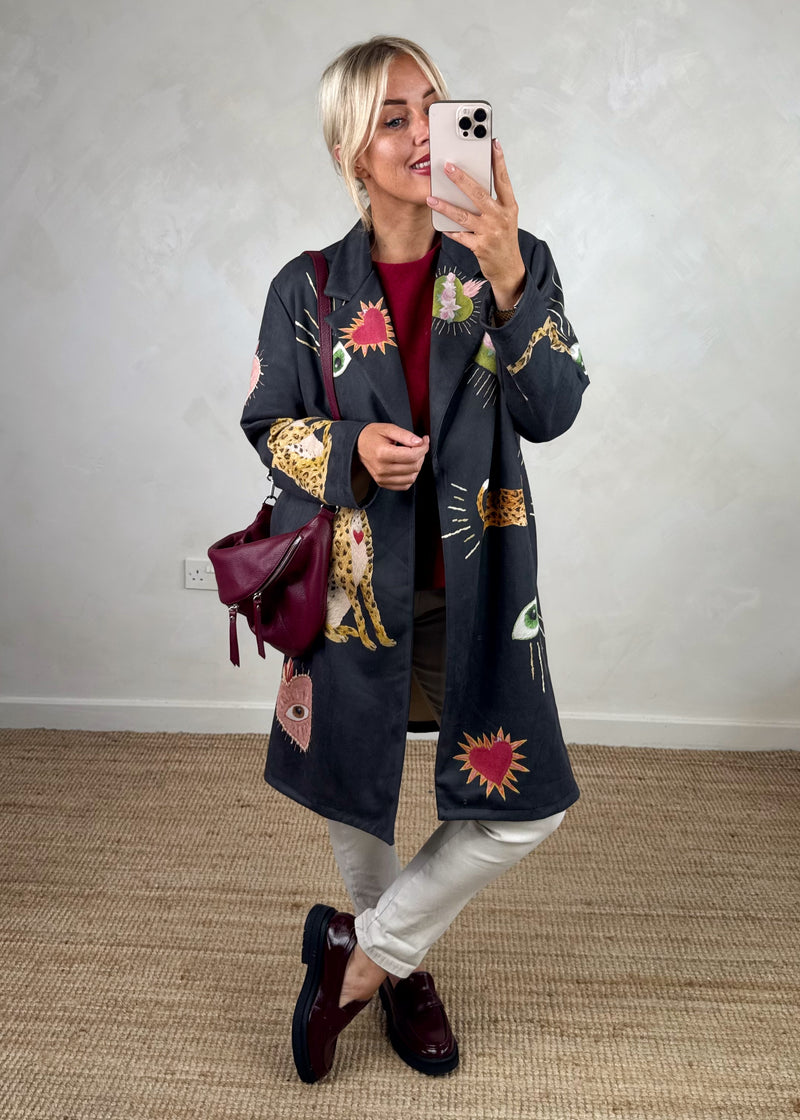 Mystical longline blazer-The Style Attic