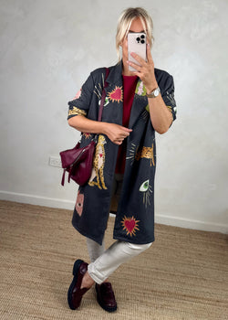 Mystical longline blazer-The Style Attic