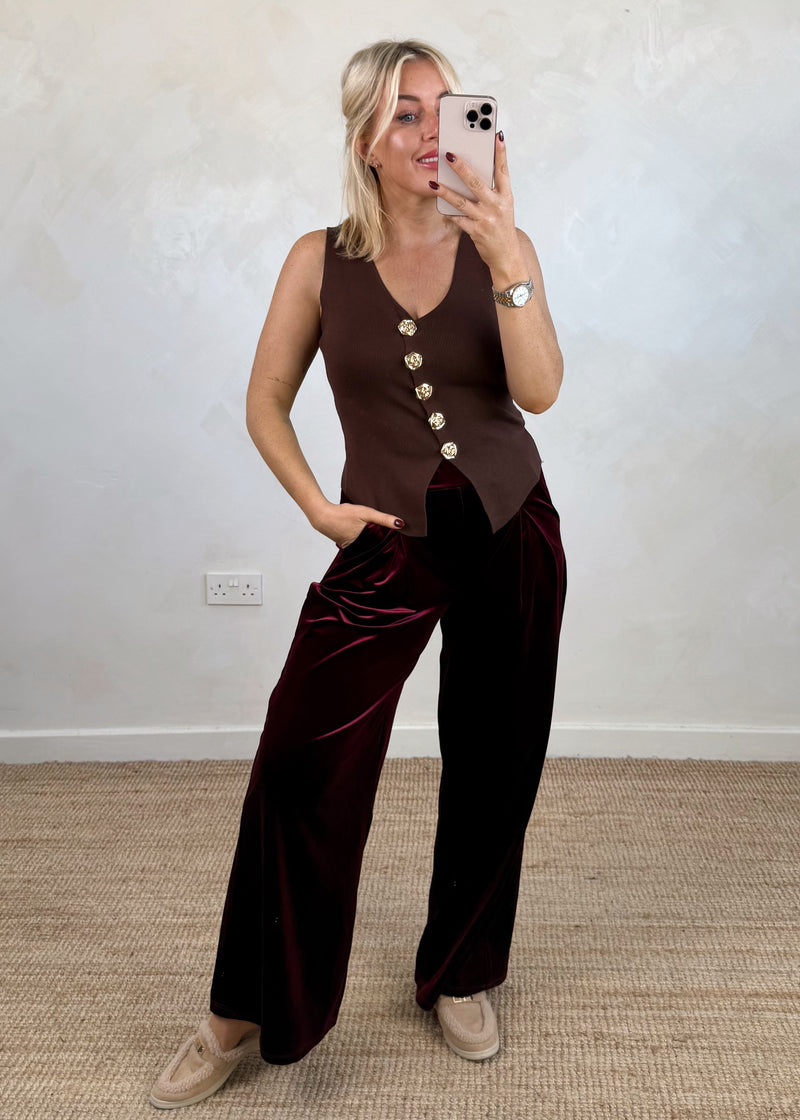 Nadia top - chocolate-The Style Attic