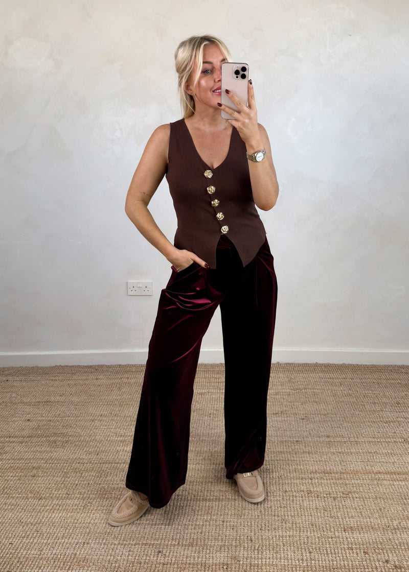 Nadia top - chocolate-The Style Attic