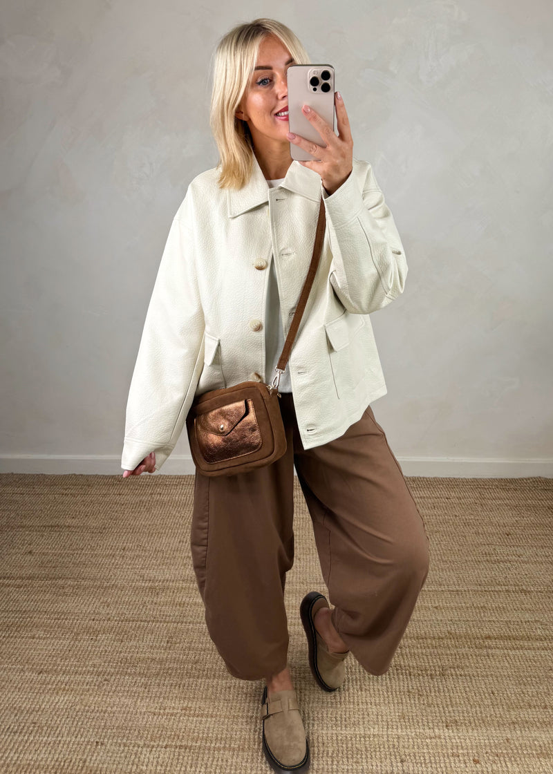 Nadia collar jacket - cream-The Style Attic