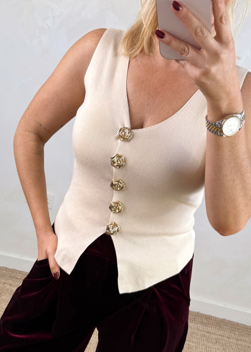 Nadia top - cream-The Style Attic