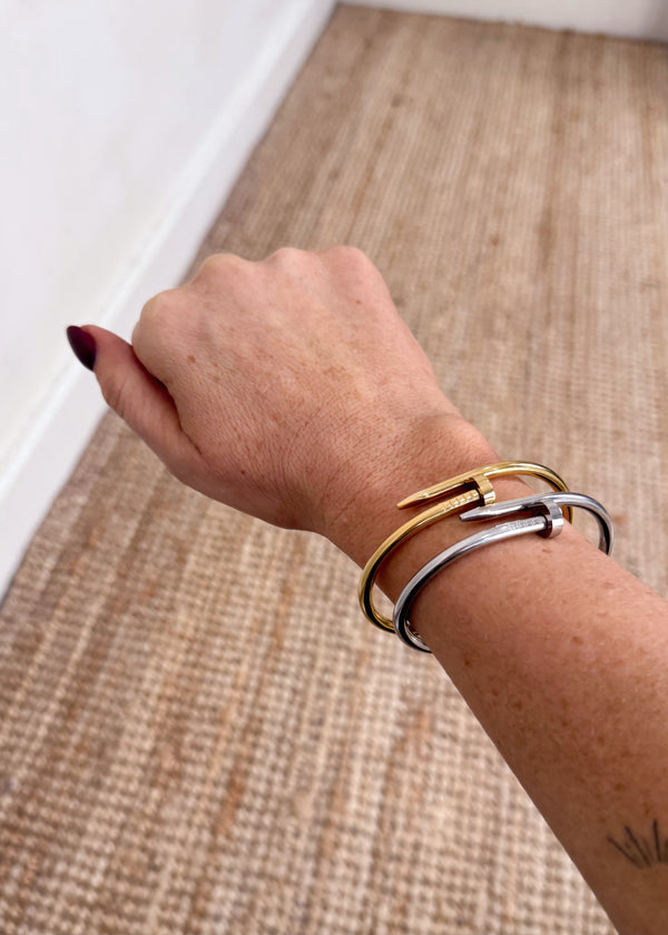 Nail Bangle bracelet-The Style Attic