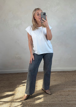 Nancy wide leg jeans - grey-The Style Attic