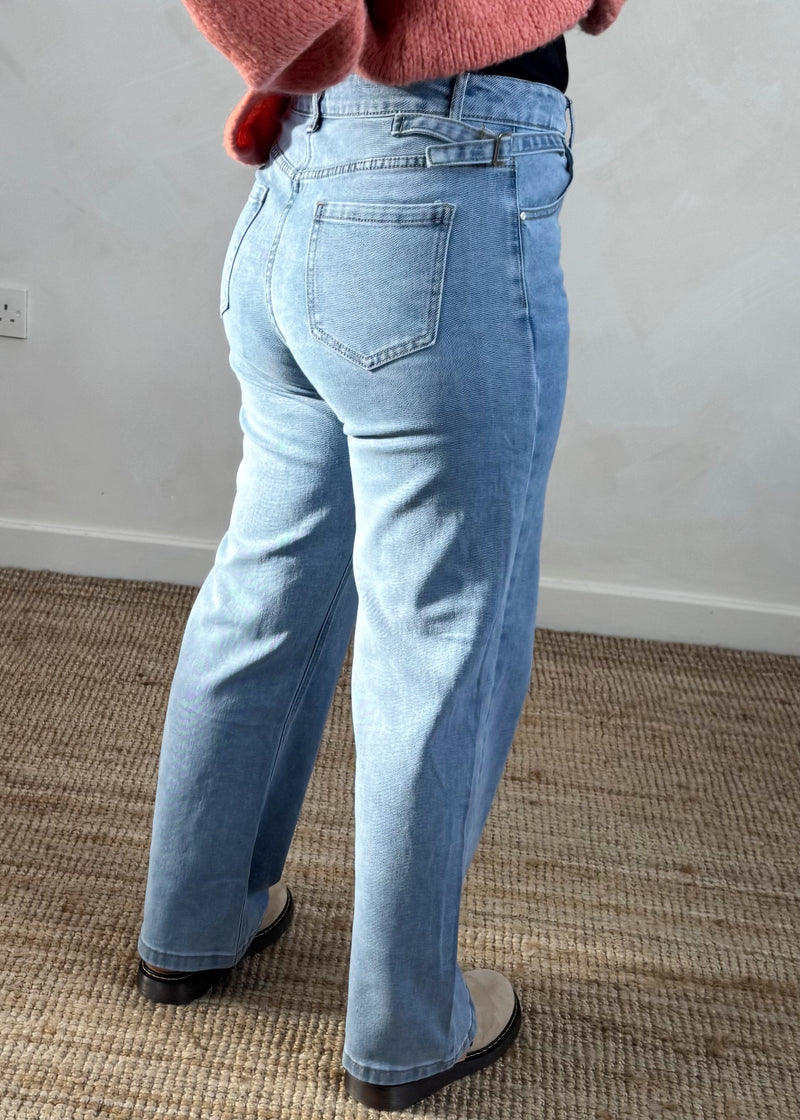 Nancy wide leg jeans - light blue-The Style Attic