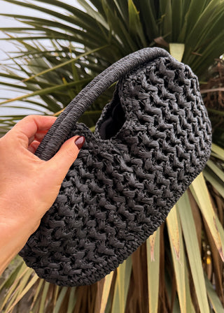 Naomi woven bag - Black-The Style Attic