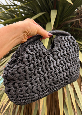 Naomi woven bag - Black-The Style Attic