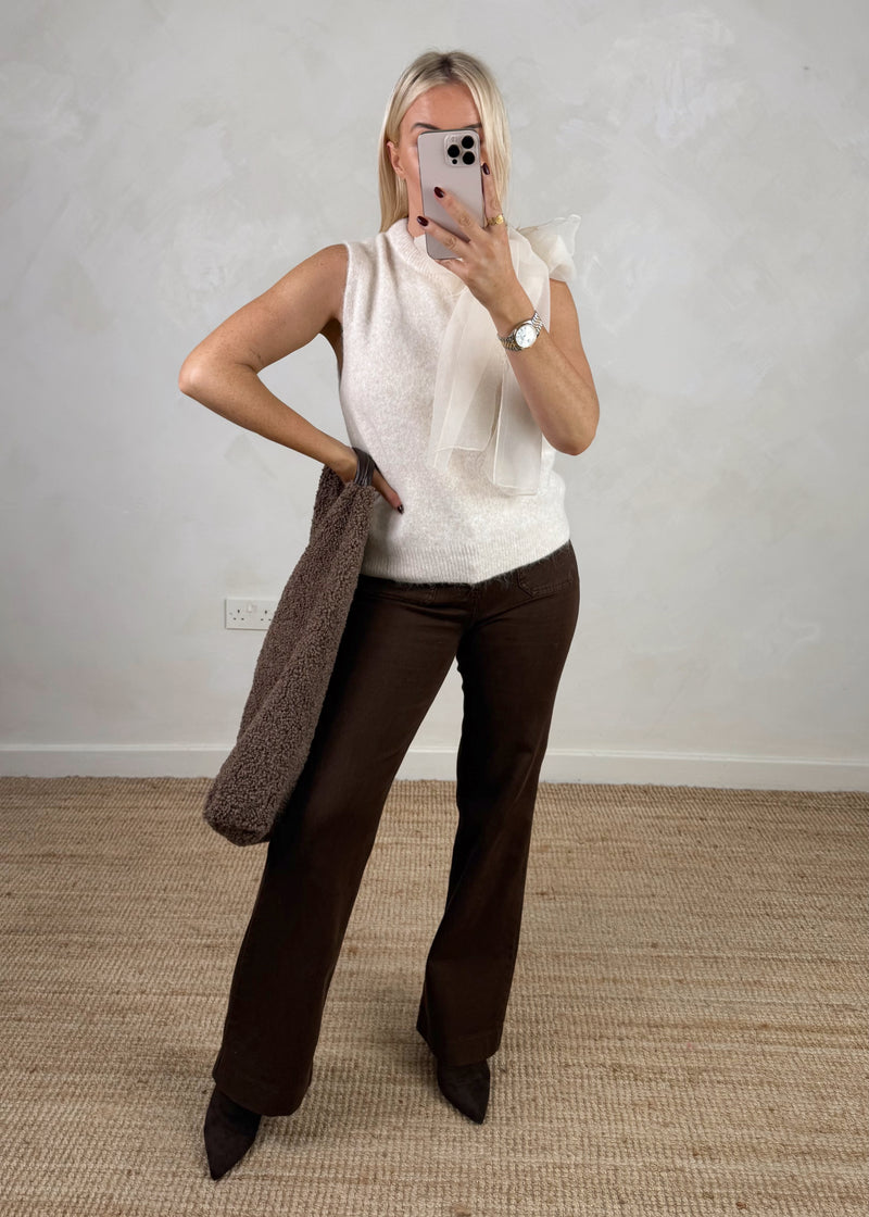 Natasha bow knit - cream-The Style Attic