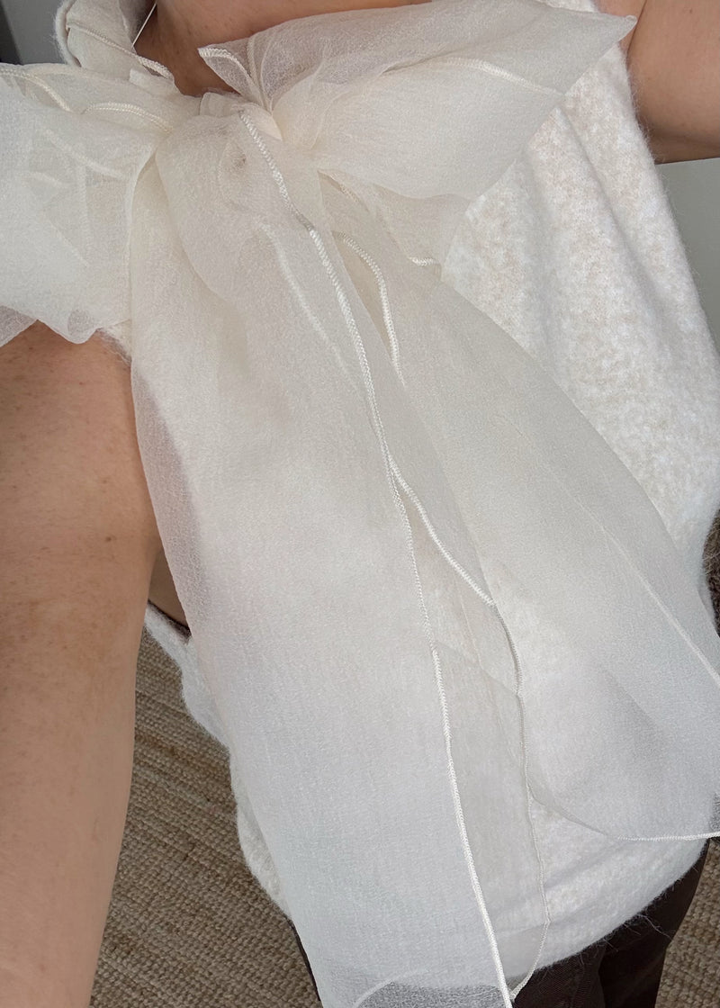 Natasha bow knit - cream-The Style Attic