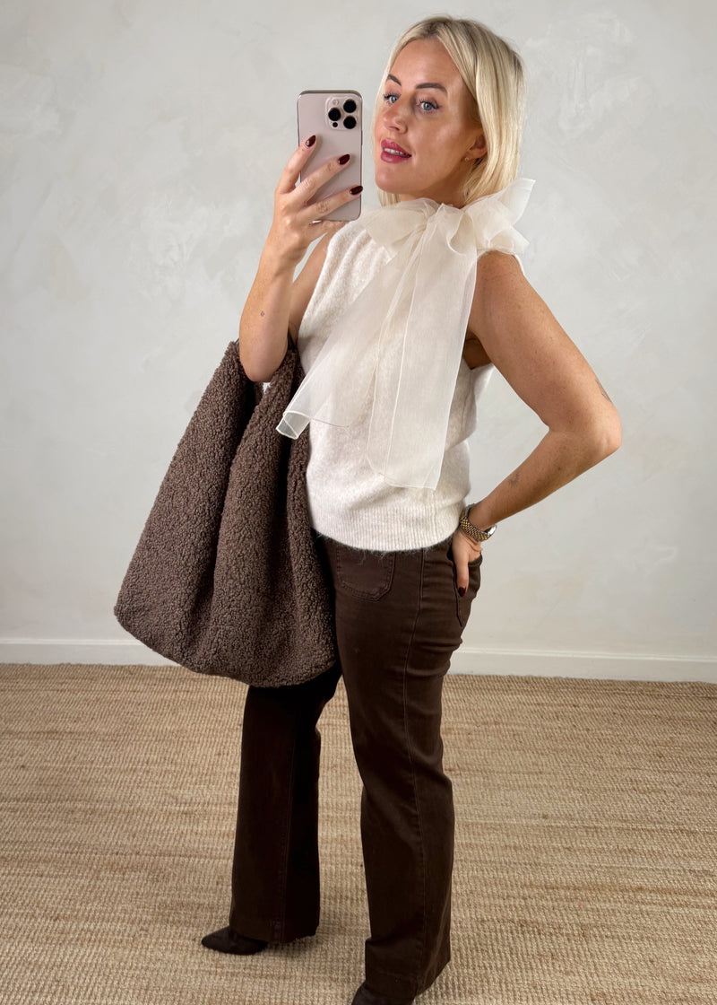 Natasha bow knit - cream-The Style Attic