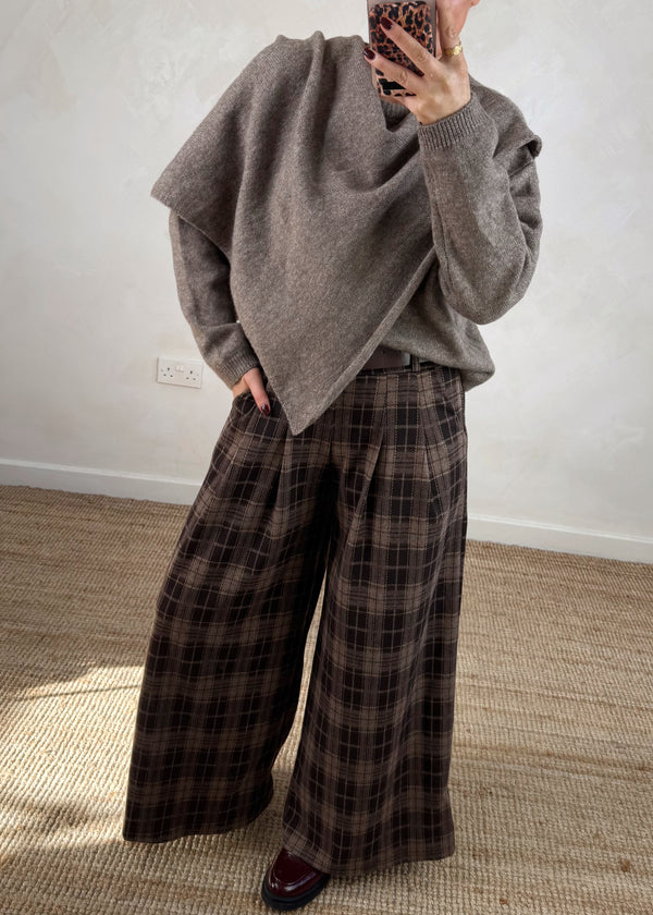 Niamh scarf knit - mocha-The Style Attic