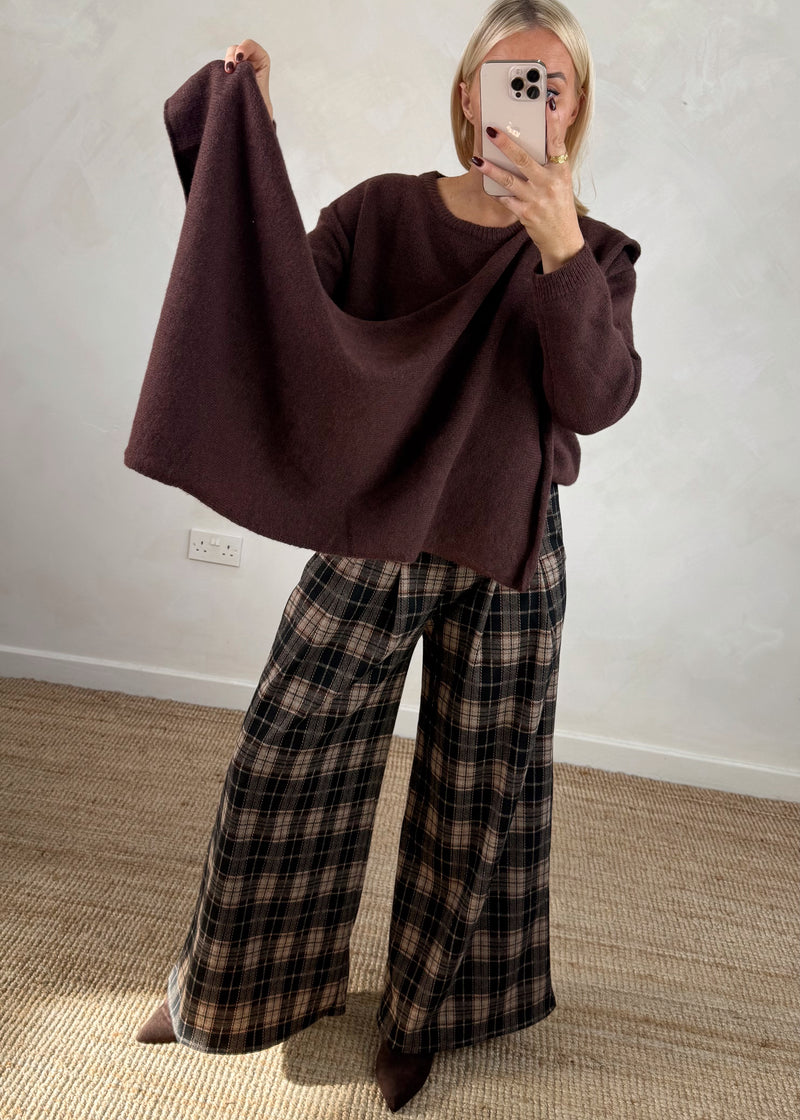 Niamh scarf knit - mocha-The Style Attic