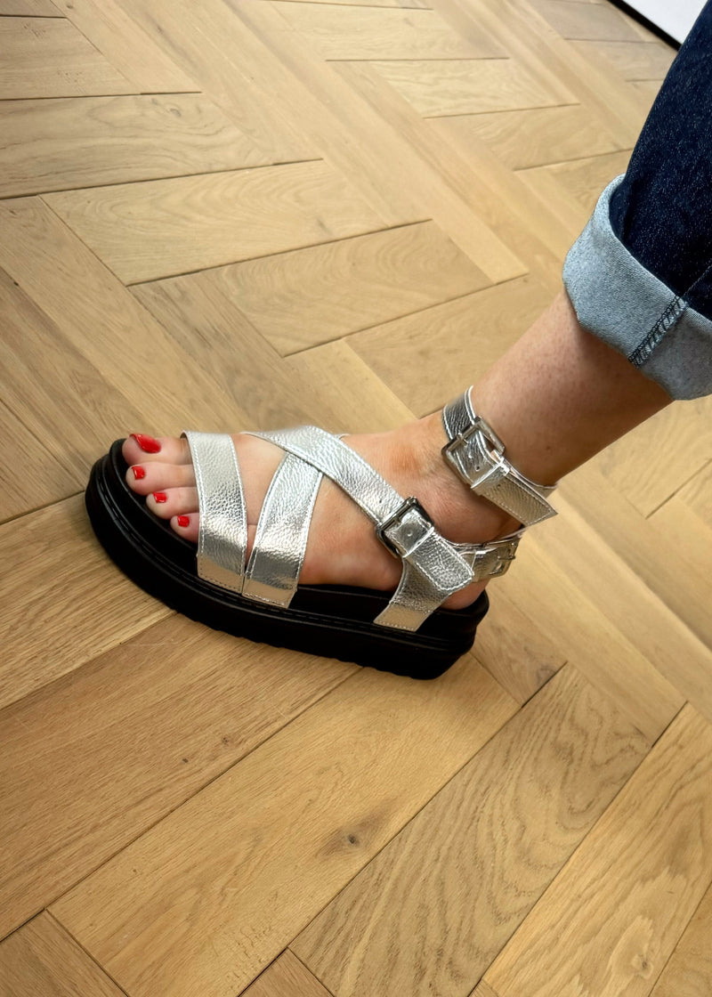 Nico chunky sandal - Beige-The Style Attic