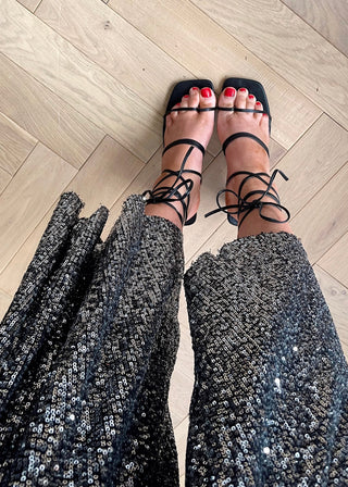 Nicole strappy heel - black-The Style Attic