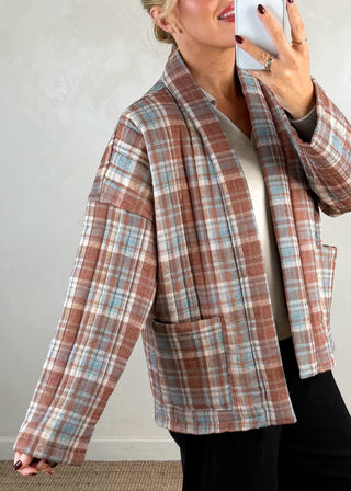 Nina quilted jacket - Tartan-The Style Attic