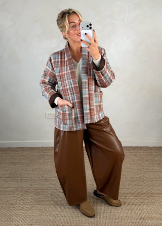 Nina quilted jacket - Tartan-The Style Attic