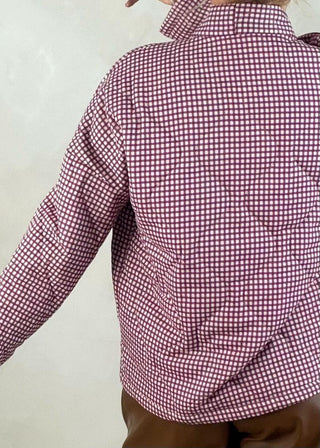 Nina quilted jacket - gingham-The Style Attic