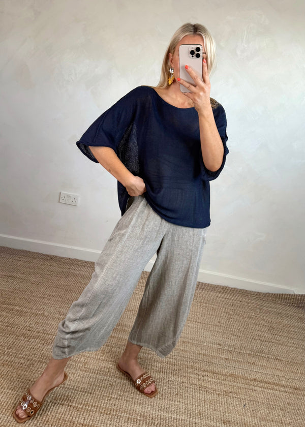 Nisha knit - navy-The Style Attic