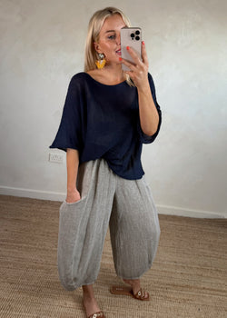 Nisha knit - navy-The Style Attic