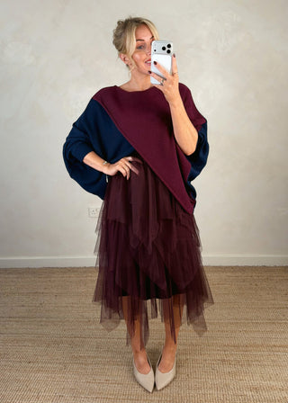 Nola tulle dress - Aubergine-The Style Attic