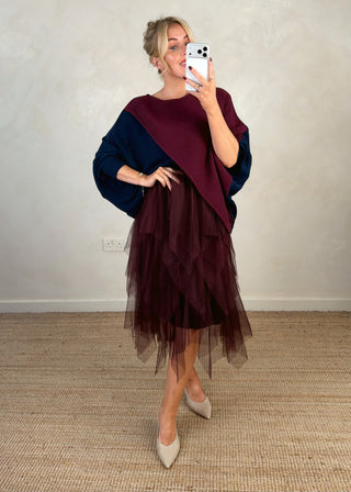 Nola tulle dress - Aubergine-The Style Attic