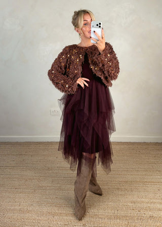 Nola tulle dress - Aubergine-The Style Attic