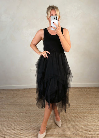 Nola tulle dress - Black-The Style Attic