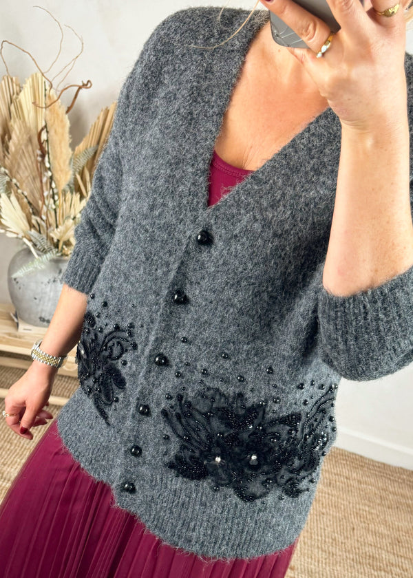 Nora cardigan - grey-The Style Attic